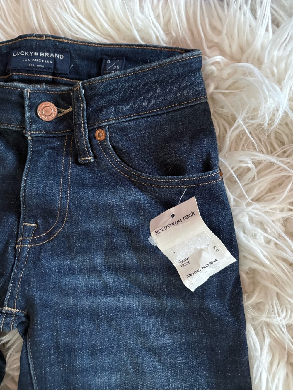 Lucky Brand Lolita Low Rise Skinny Jeans Dark Wash 0/25 Regular NWT - Picture 3 of 8